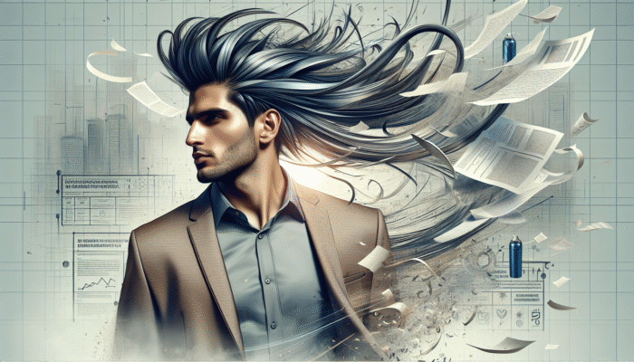 Individual showcasing a stylish, wind-resistant hairstyle in an urban setting, demonstrating the effectiveness of strong hold hairspray.