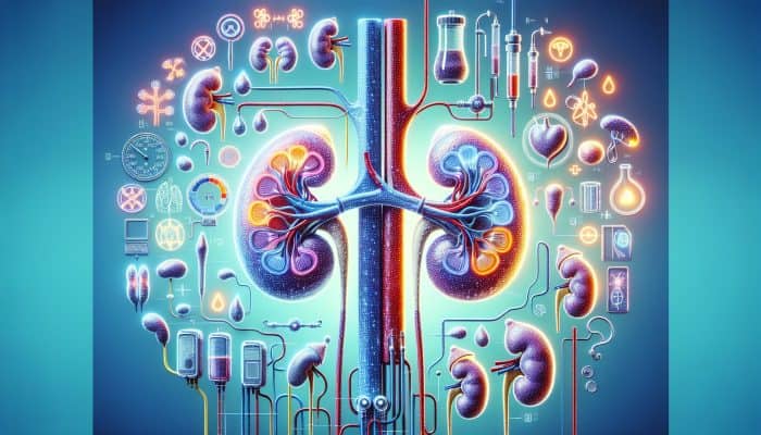 Kidney Blood Test in Sheffield: Diagram illustrating kidneys filtering waste, balancing electrolytes, and regulating blood pressure for maintaining health.