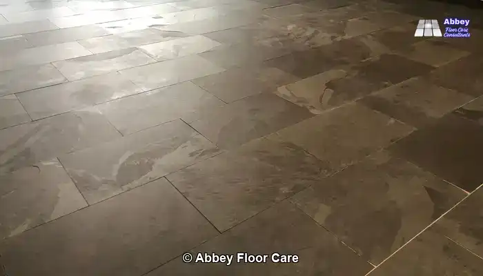 Achieving the Signature Wet Look on Natural Slate Flooring