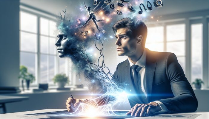 Myths About Debt Consolidation Interest Rates | DCL Focused UK borrower in modern home office reviews charts showing £10,000 debt consolidated from 15% to 6% interest, with glowing savings graphs.