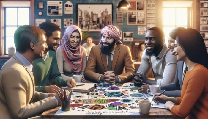 Using a Credit Union for Debt Consolidation: A Smart Choice | DCL Using a Credit Union for Debt Consolidation: Diverse locals smiling in a cozy UK high street credit union, reviewing loans and savings documents, symbolising mutual support and ethical lending.