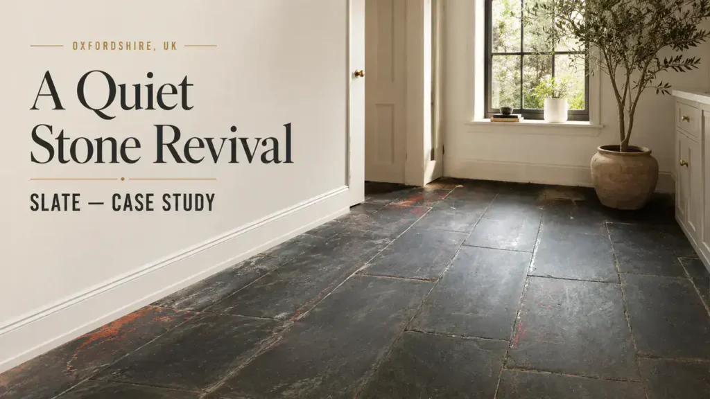 Slate Floor Cleaning Enhances a Stunning Corris Space