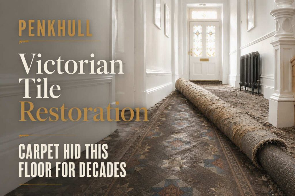 Victorian Tile Restoration Unveiled Beneath Carpet
